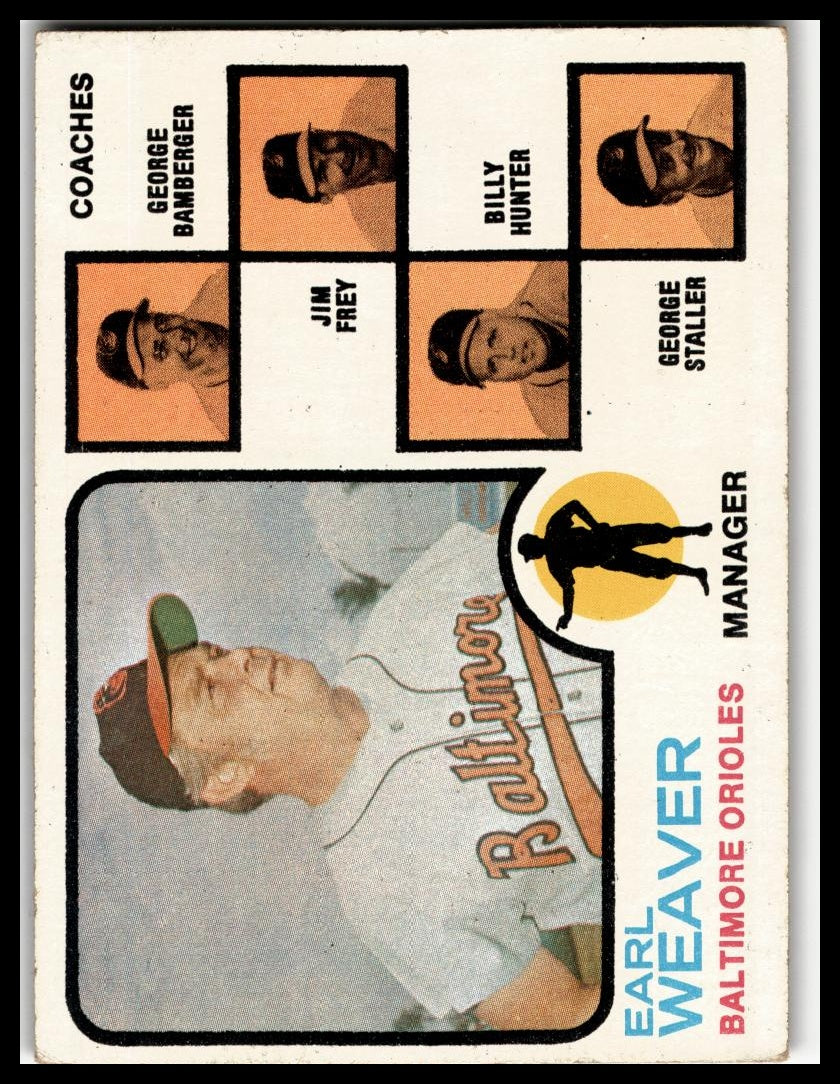 1973 Topps #136 Orioles Field Leaders Earl Weaver