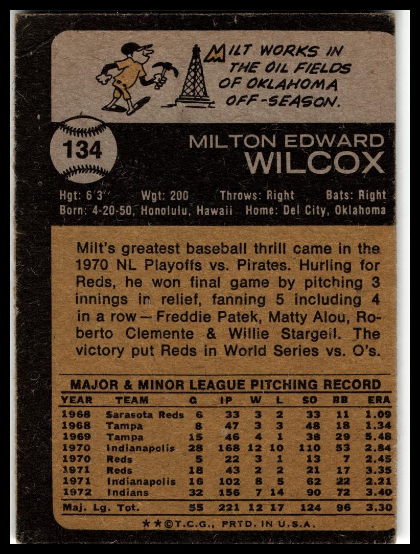 1973 Topps #134 Milt Wilcox
