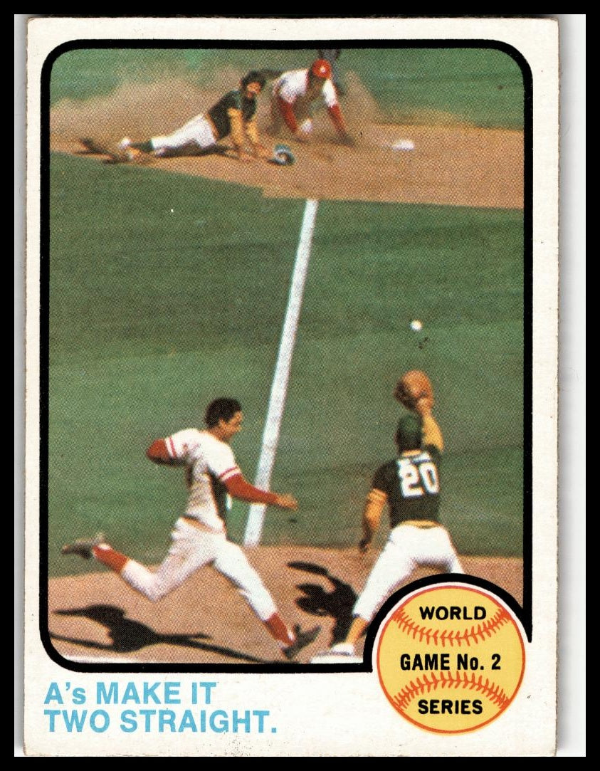 1973 Topps #204 World Series Game No. 2: A's Make It Two Straight