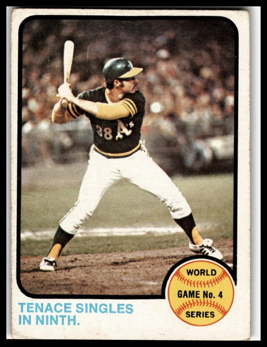 1973 Topps #206 World Series Game No. 4: Tenace Singles in Ninth