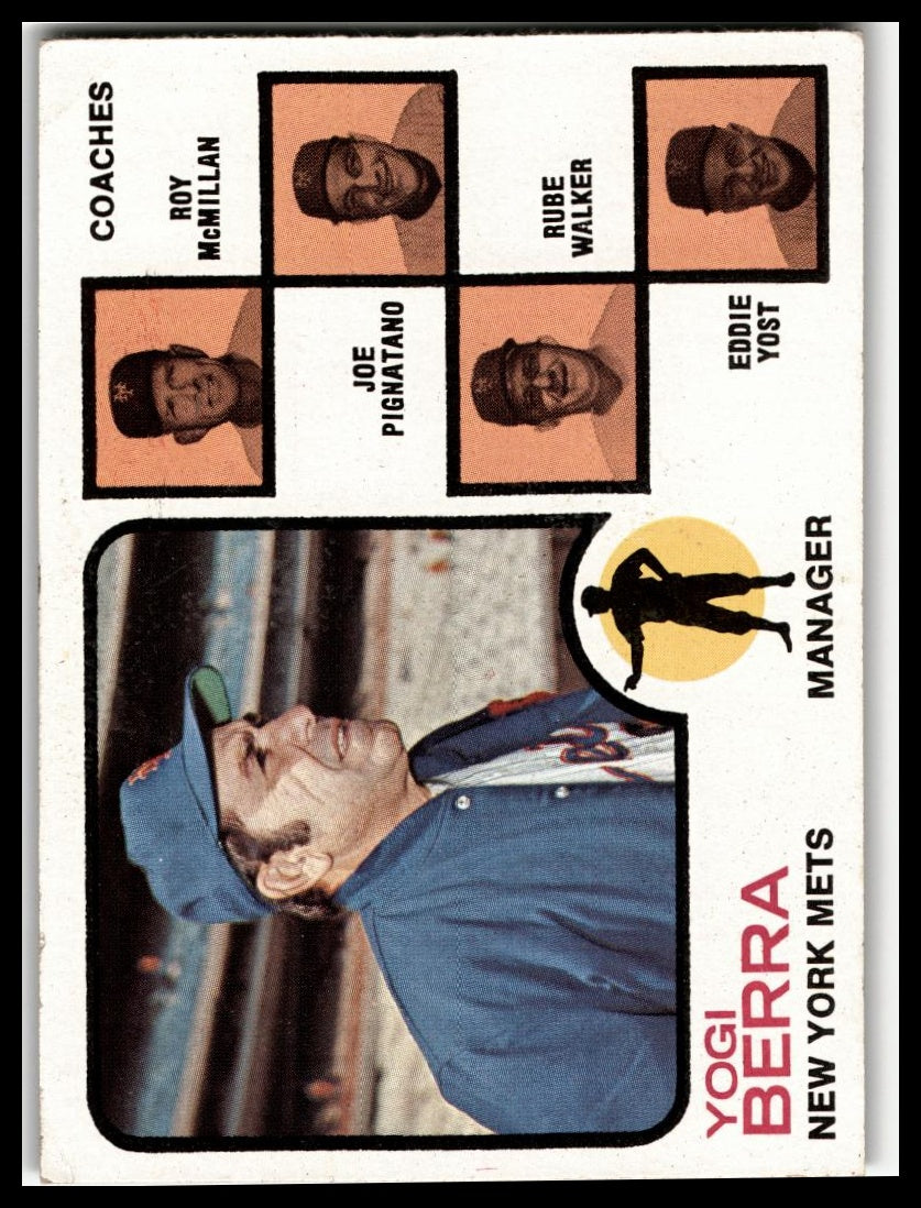 1973 Topps #257 Mets Field Leaders Yogi Berra
