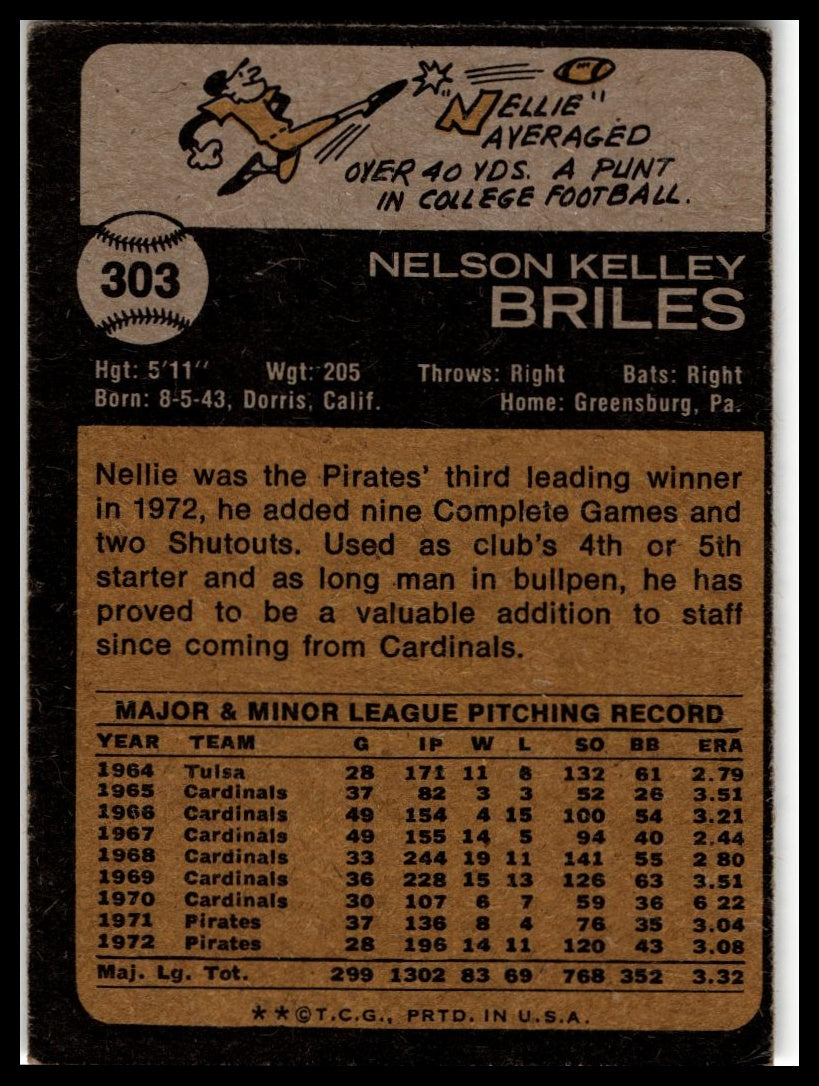 1973 Topps #303 Nelson Briles