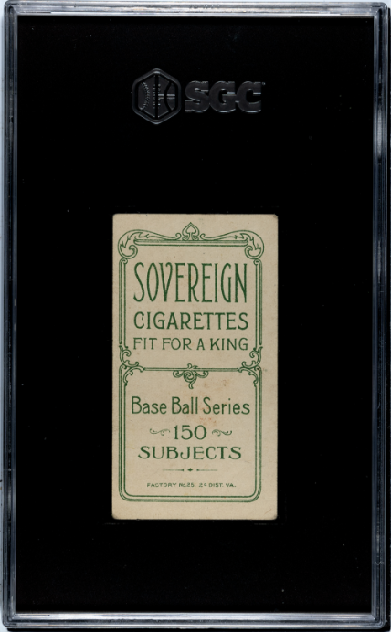 1909 Sovereign Cigarettes (T206) Spencer, Tubby SGC 4
