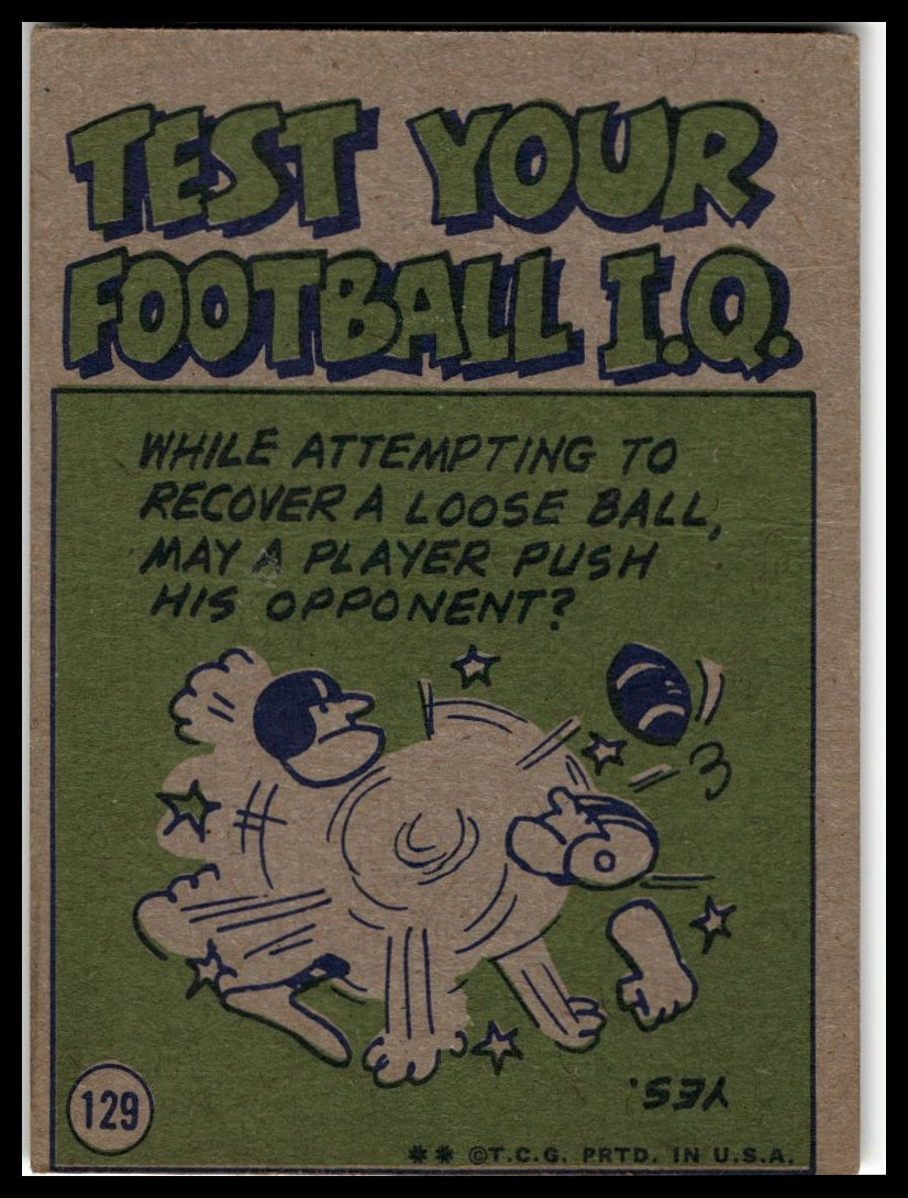 1972 Topps #129 Calvin Hill