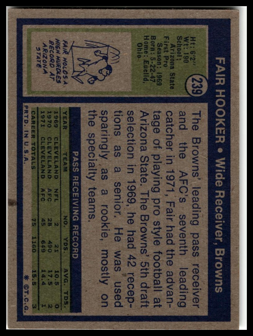 1972 Topps #239 Fair Hooker