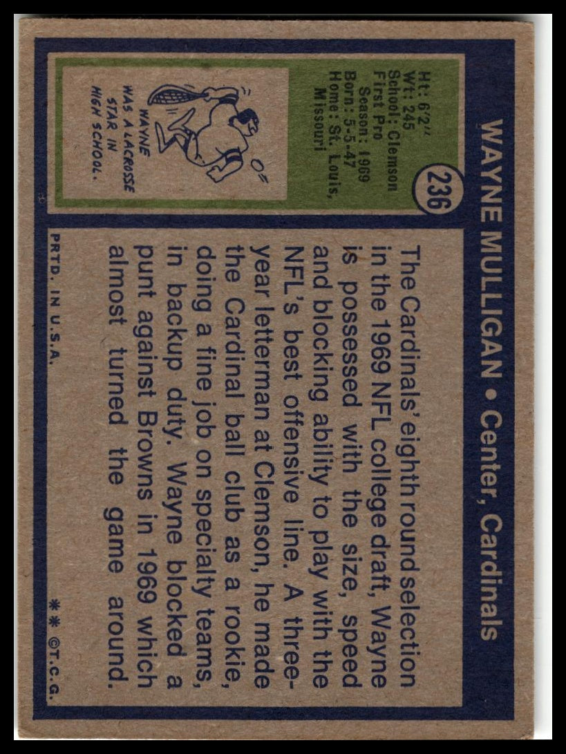 1972 Topps #236 Wayne Mulligan