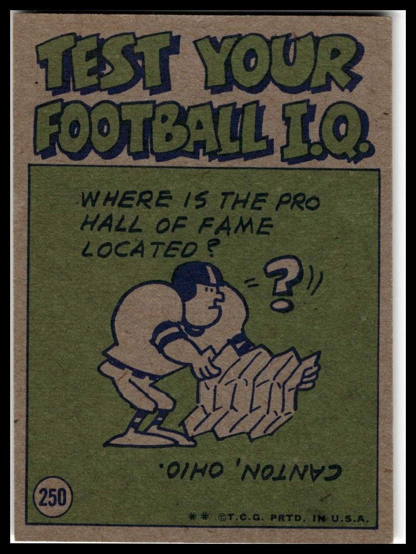 1972 Topps #250 Mel Farr