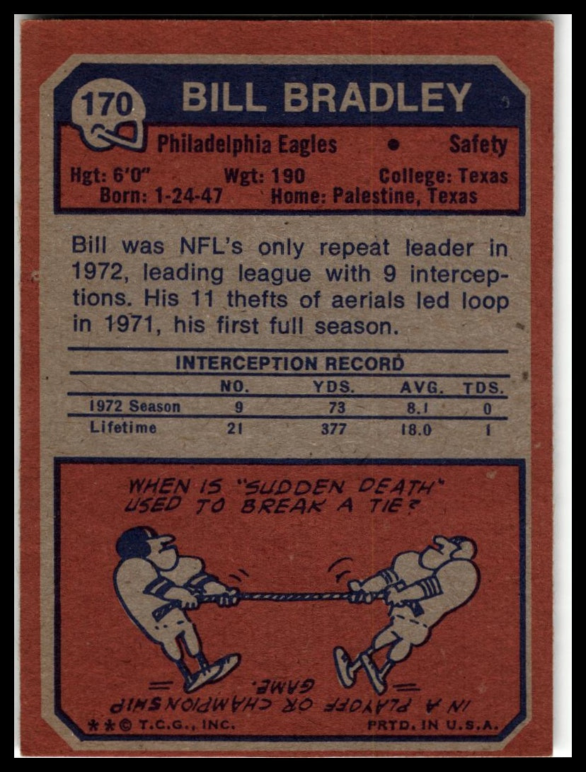 1973 Topps #170 Bill Bradley Excellent