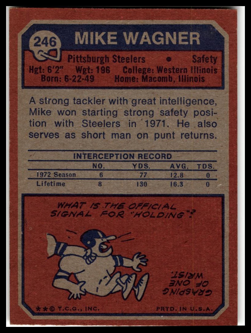 1973 Topps #246 Mike Wagner Excellent
