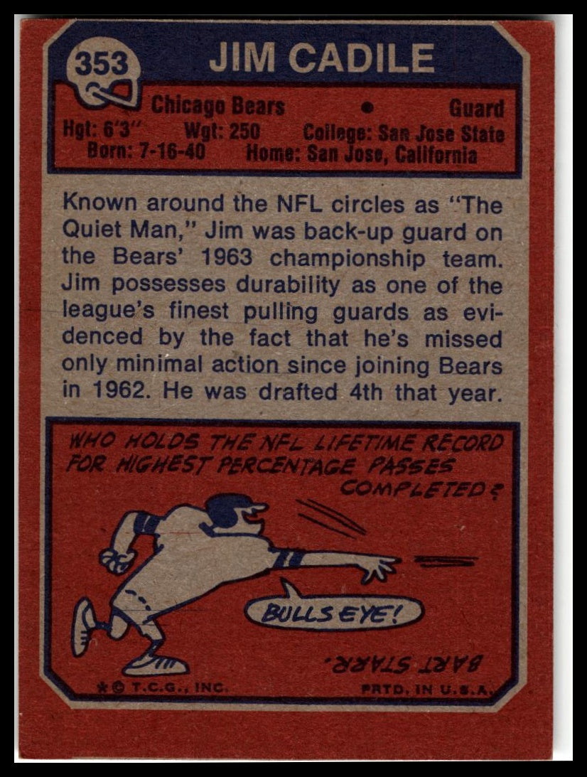 1973 Topps #353 Jim Cadile Excellent