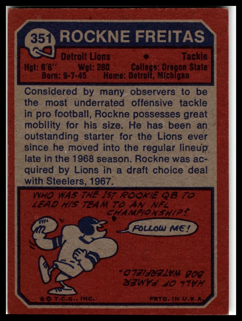 1973 Topps #351 Rockne Freitas Excellent