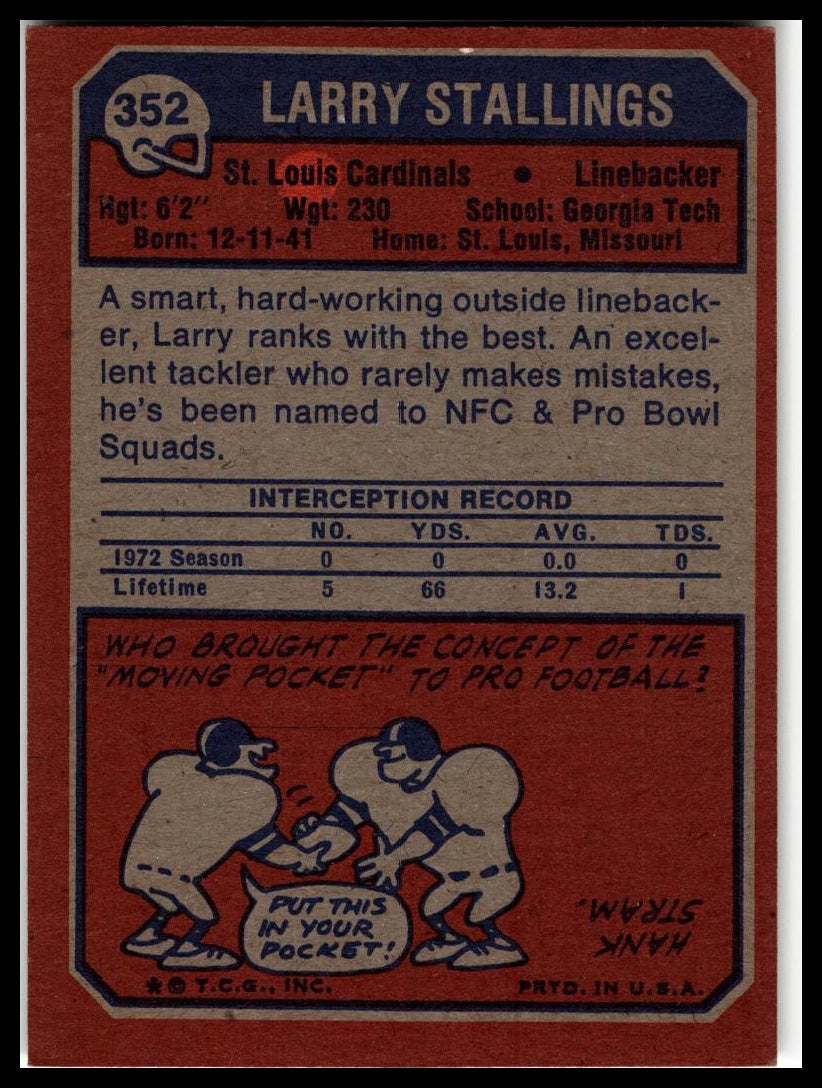 1973 Topps #352 Larry Stallings Excellent