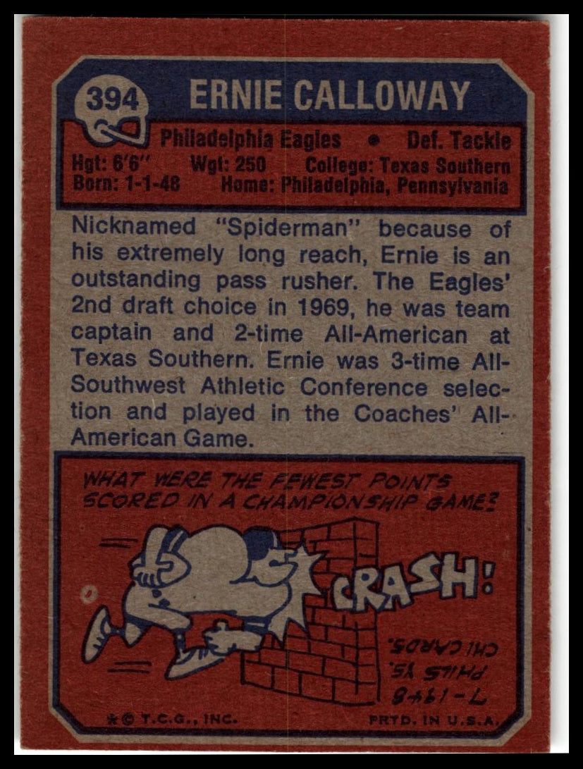 1973 Topps #394 Ernie Calloway Excellent