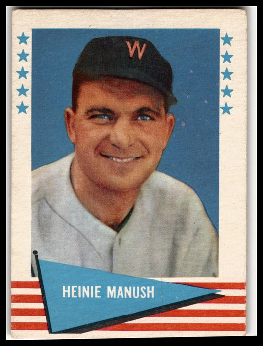 1961 Fleer Baseball Greats (F418-3) #57 Heinie Manush Very Good