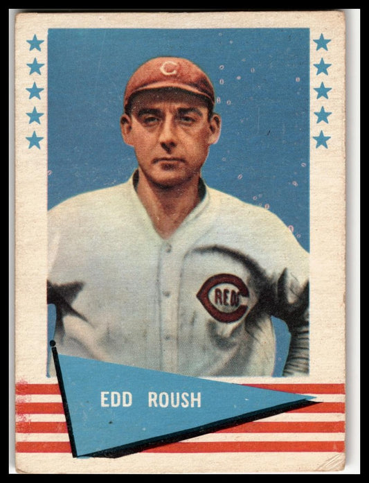 1961 Fleer Baseball Greats (F418-3) #72 Edd Roush Very Good