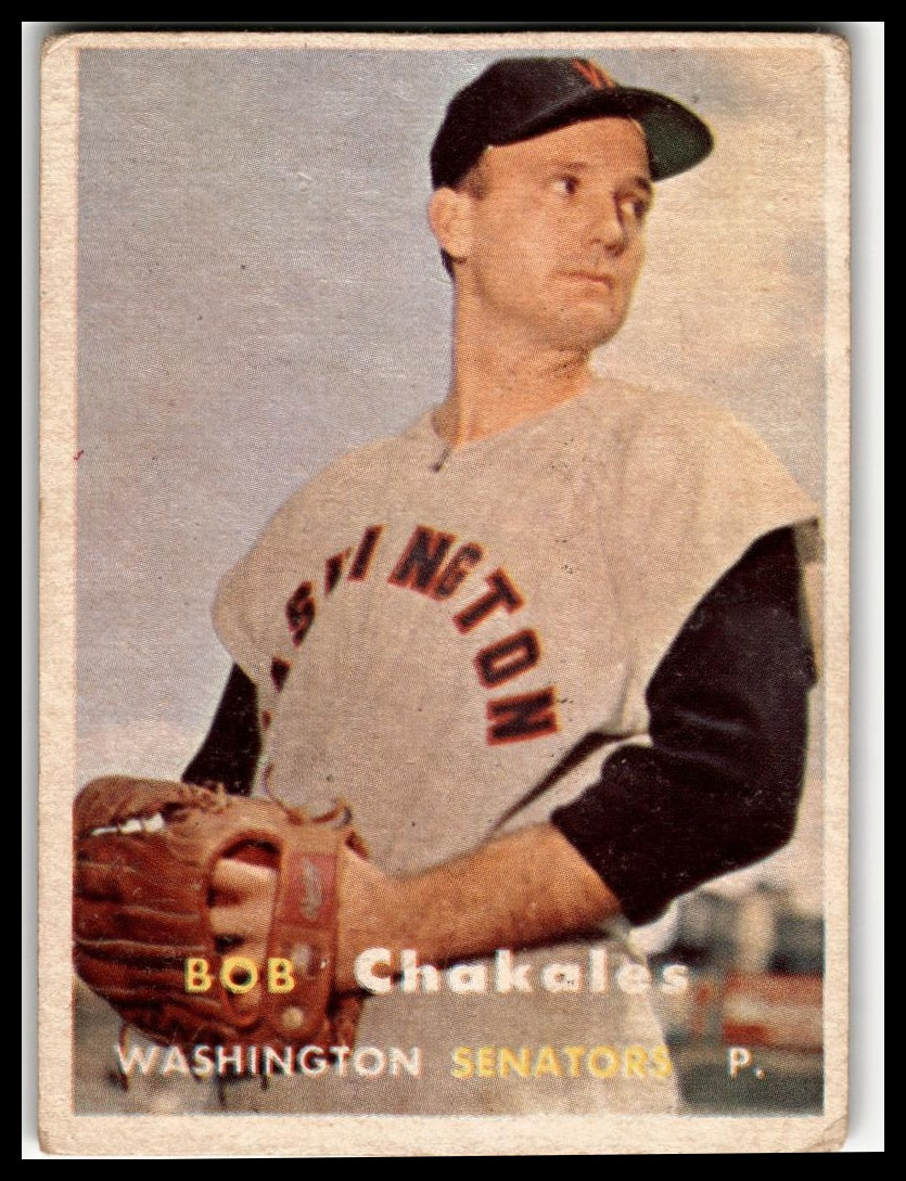 1957 Topps #261 Bob Chakales Very Good