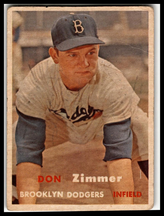1957 Topps #284 Don Zimmer Very Good