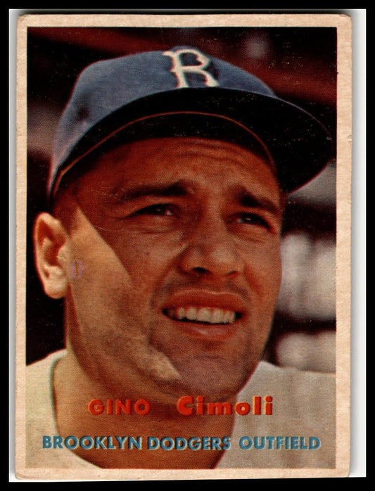 1957 Topps #319 Gino Cimoli Very Good