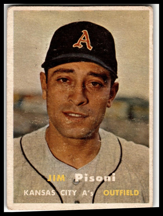 1957 Topps #402 Jim Pisoni Very Good