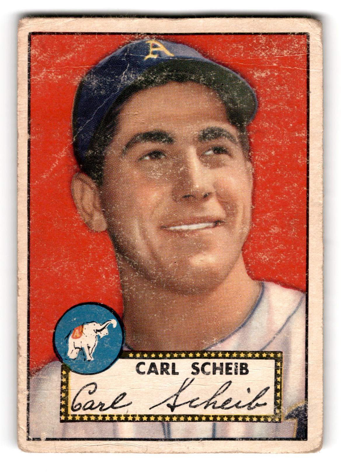 1952 Topps #116 Carl Scheib - Philadelphia Athletics f/g