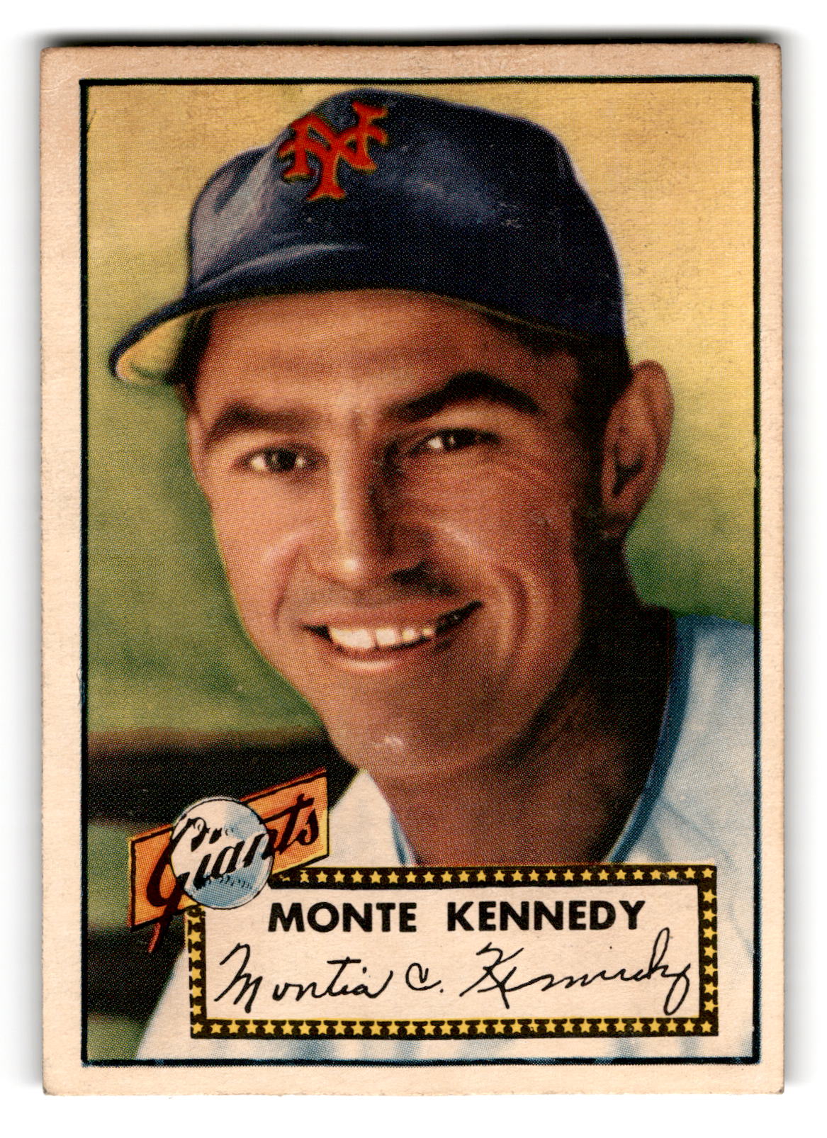 1952 Topps #124 Monte Kennedy - New York Giants g/vg