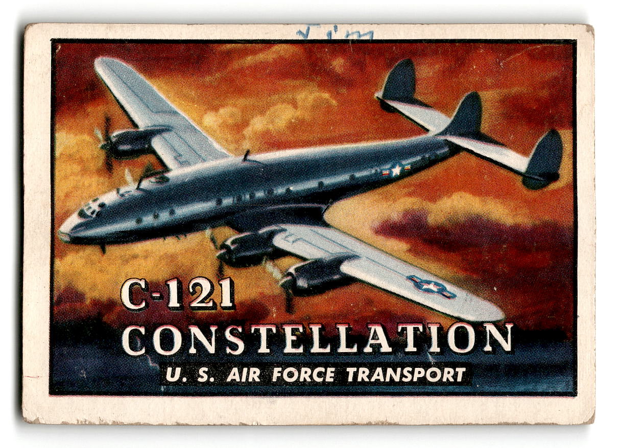 1952 Topps Wings #31 C-121 Constellation U.S. Air Force Transport