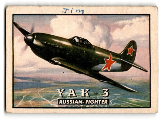 1952 Topps Wings #87 YAK-3 Russian Fighter