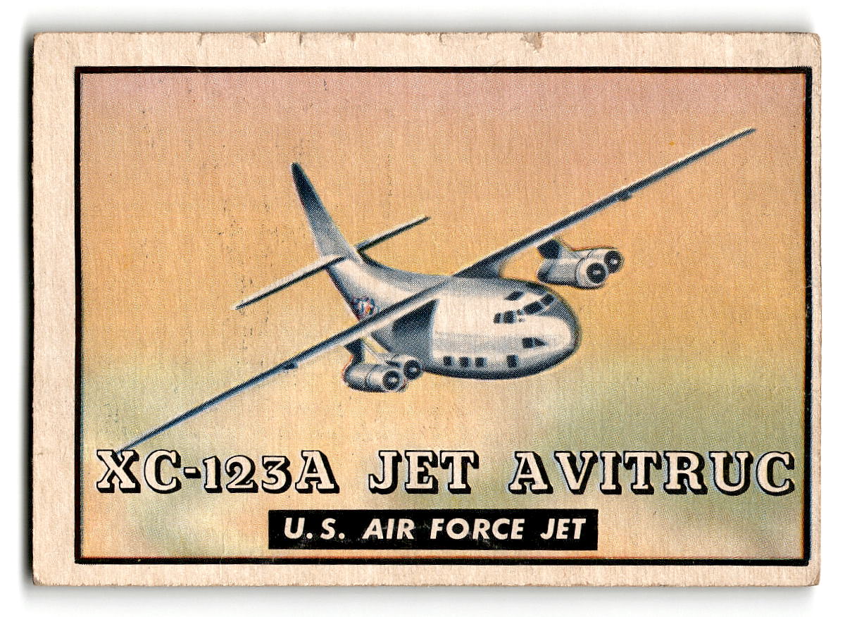 1952 Topps Wings #127 XC-123A Jet Avitruc U.S. Air Force Jet