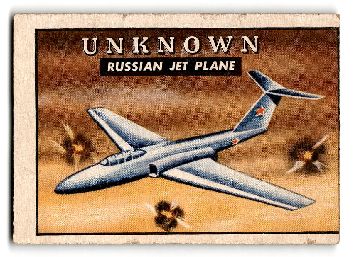 1952 Topps Wings #135 Unknown Russian Jet Plane