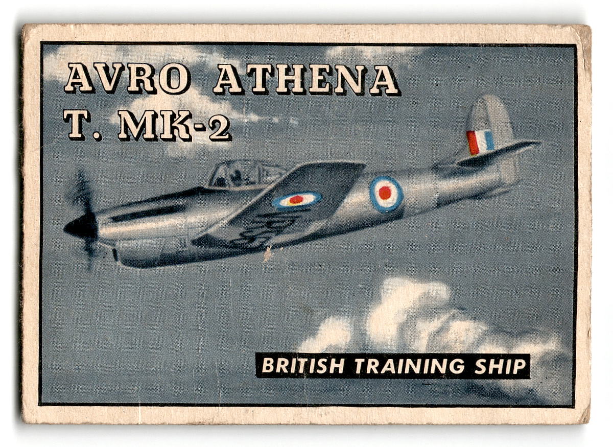 1952 Topps Wings #166 Avro Athena T. MK-2 British Training Ship
