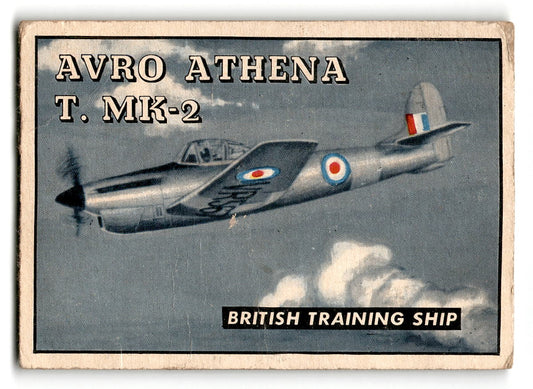 1952 Topps Wings #166 Avro Athena T. MK-2 British Training Ship