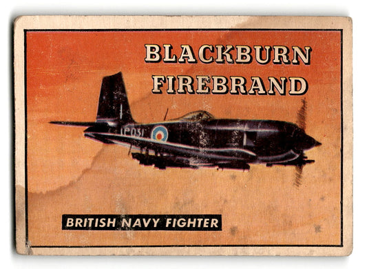 1952 Topps Wings #168 Blackburn Firebrand British Navy Fighter