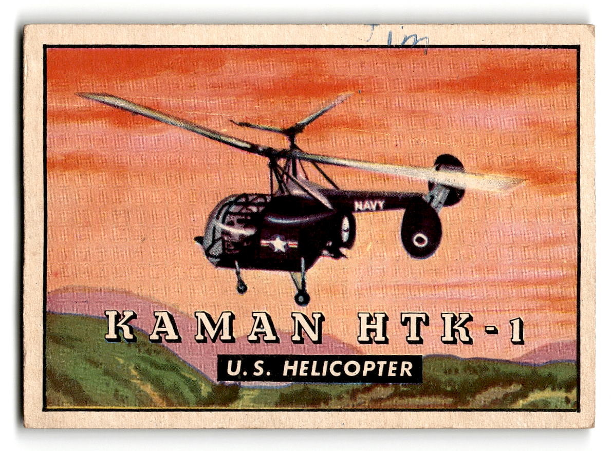 1952 Topps Wings #198 Kaman HTK-1 U.S. Helicopter