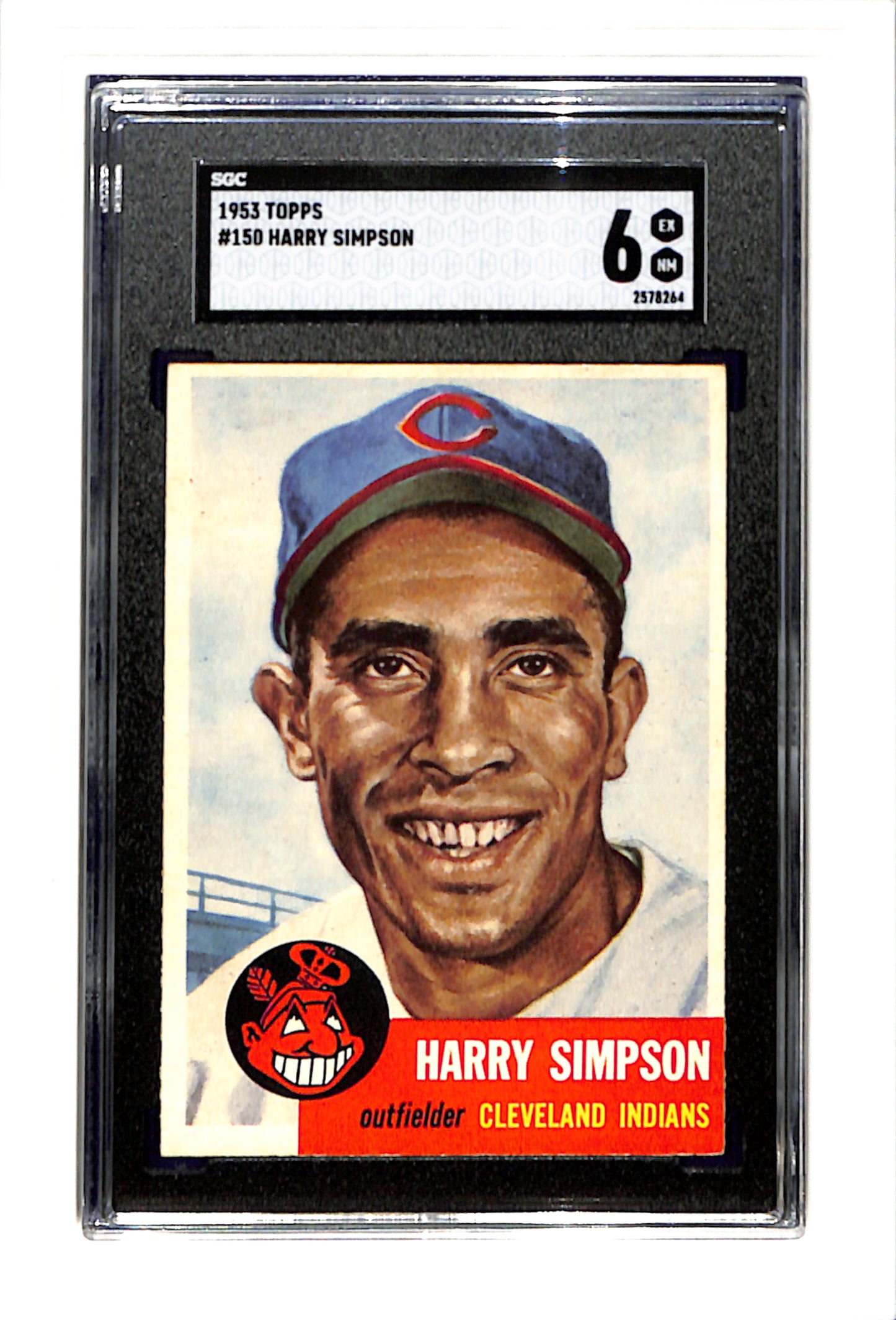 1953 Topps #150 Harry Simpson - Cleveland Indians DP SGC 6 SN 2578264