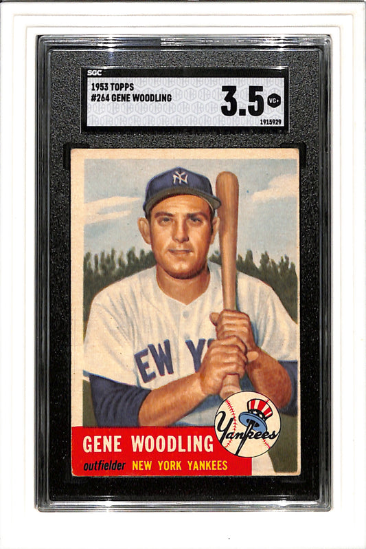1953 Topps #264 Gene Woodling SGC 3.5 SN 1915929