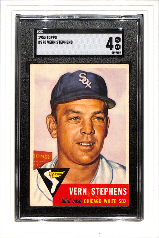 1953 Topps #270 Vern Stephens SGC 4 SN 0697607
