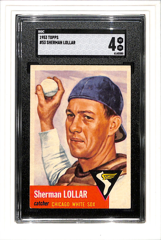 1953 Topps #53 Sherman Lollar SGC 4  SN 6145585