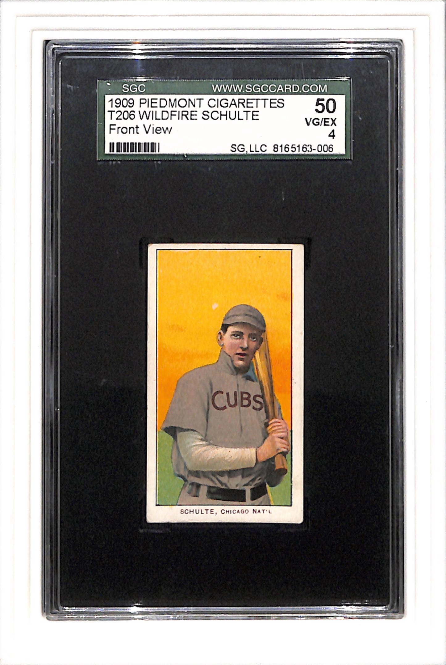 1909 T206 Wildfire Schulte Front View SGC 4