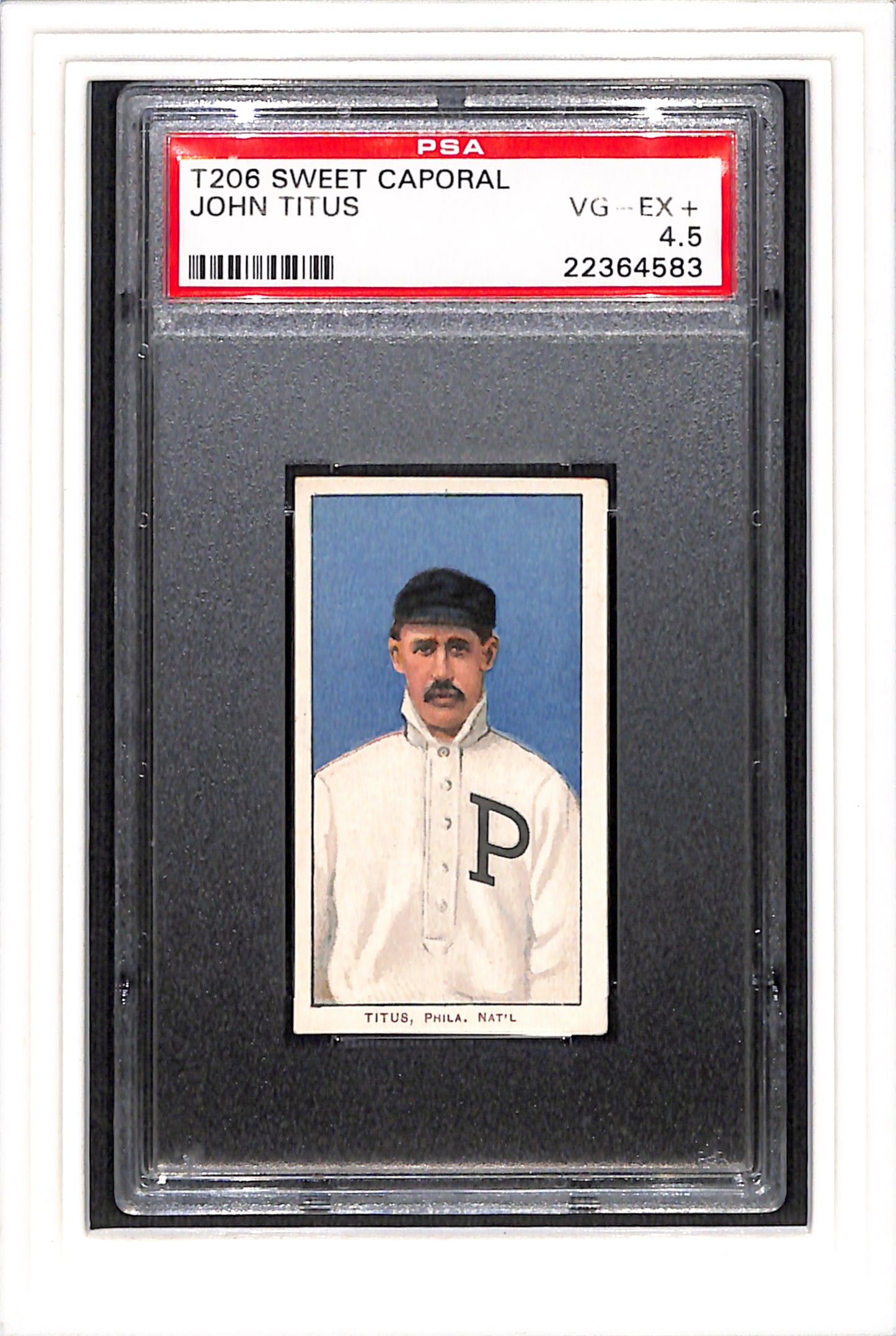1909 T206 John Titus SC 350 PSA 4.5 SN 22364583