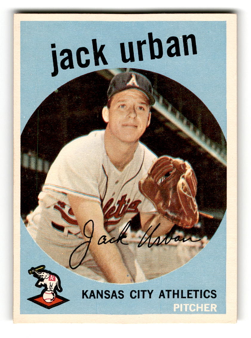 1959 Topps #18 Jack Urban Kansas City Athletics NMT