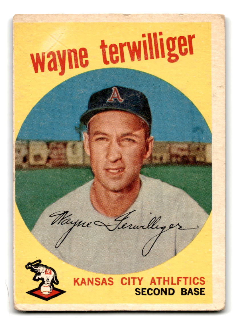 1959 Topps #496 Wayne Terwilliger Kansas City Athletics G VG