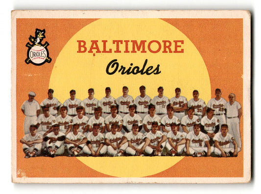 1959 Topps #48 Baltimore Orioles VGEX UNCHECKED