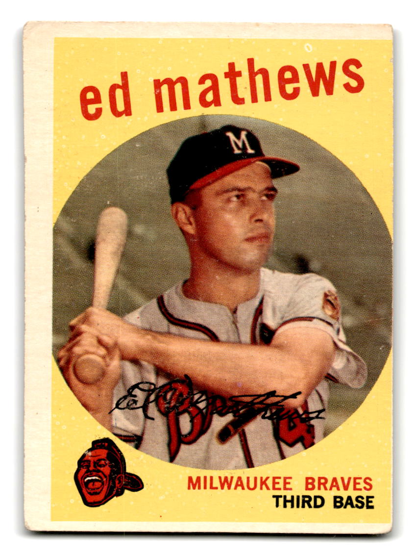 1959 Topps #450 Eddie Mathews Milwaukee Braves VGEX