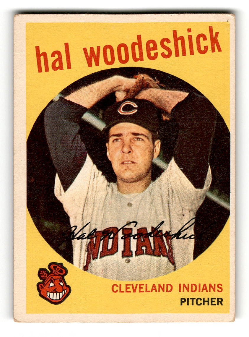 1959 Topps #106 Hal Woodeshick Cleveland Indians RC VG