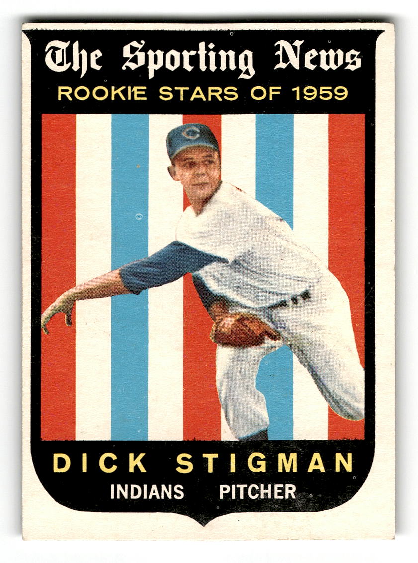 1959 Topps #142 Dick Stigman Cleveland Indians RC EXMT