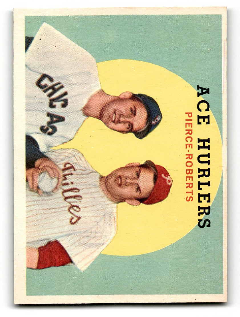 1959 Topps #156 Ace Hurlers Billy Pierce / Robin Roberts EXMT
