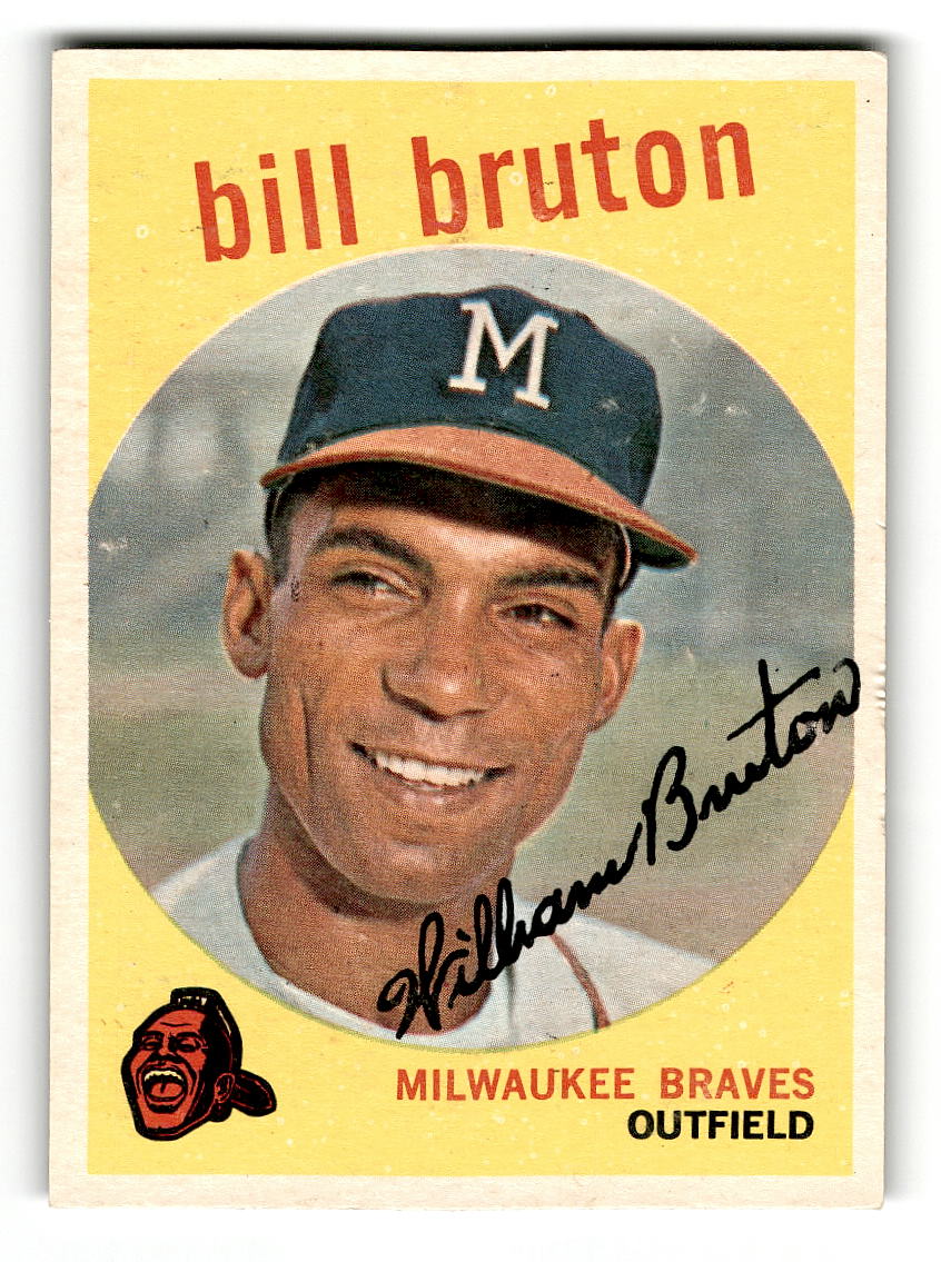 1959 Topps #165 Bill Bruton Milwaukee Braves EX