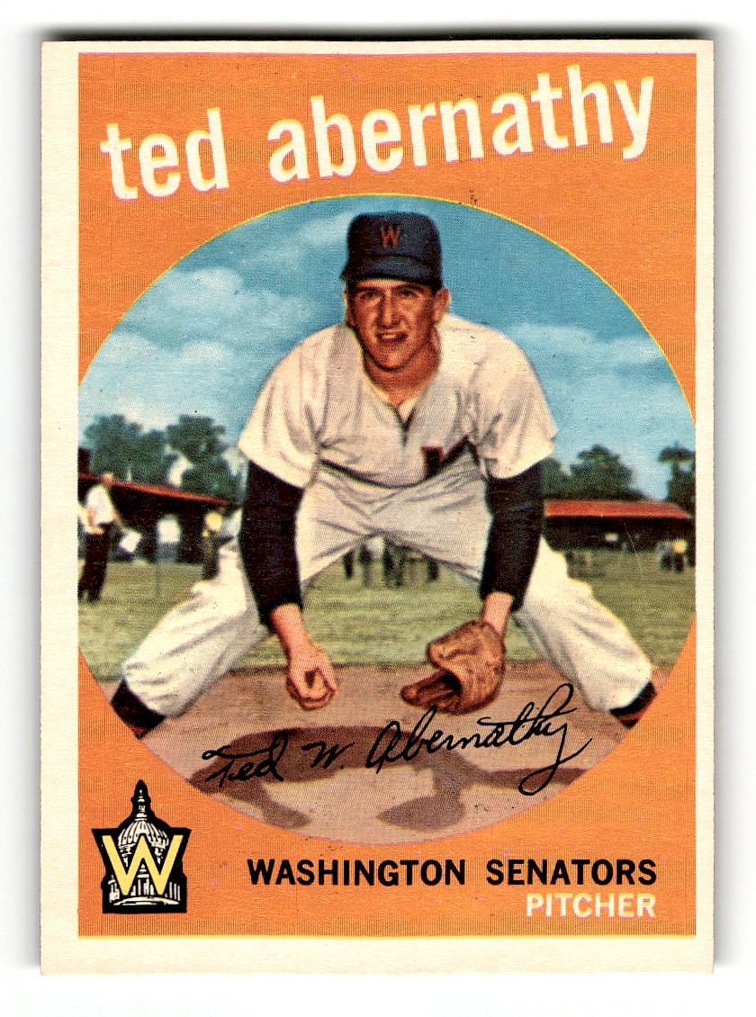 1959 Topps #169 Ted Abernathy Washington Senators EXMT
