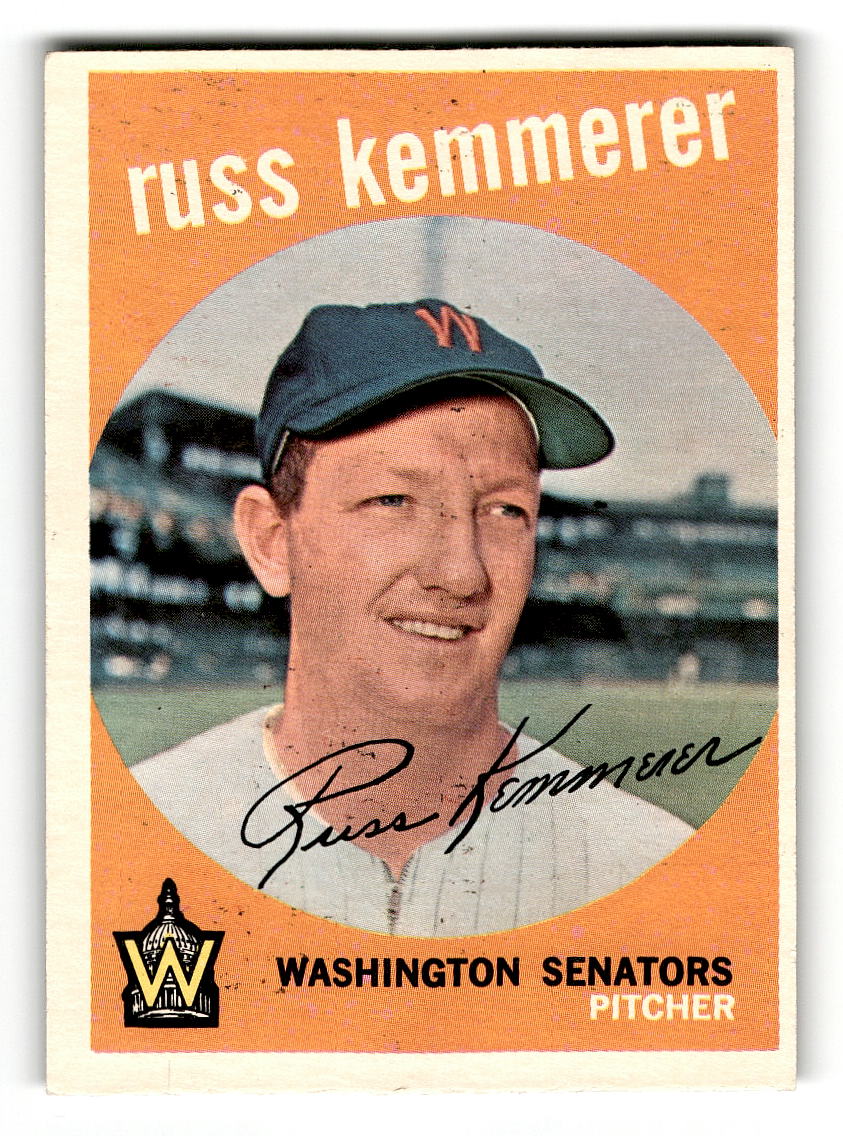 1959 Topps #191 Russ Kemmerer Washington Senators EX