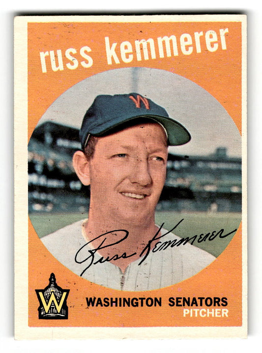 1959 Topps #191 Russ Kemmerer Washington Senators EX